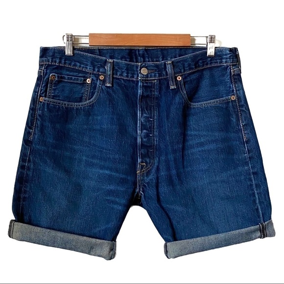 Levi’s 501 Mid Thigh Cut Off Shorts - Picture 2 of 8